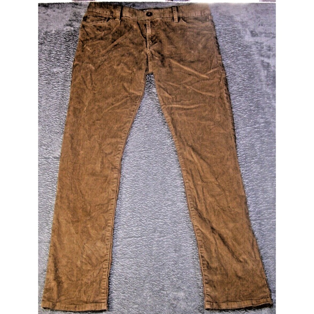 Banana Republic Pants Men's 33X30 (Tag 30) Brown Flat Front Corduroy Pima Cotton